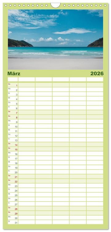 Produktbild: Familienplaner 2026 - Fidschi - Der faszinierende Inselstaat im S&uuml;dpazifik. mit 5 Spalten (Wandkalender, 21 x 45 cm) CALVENDO