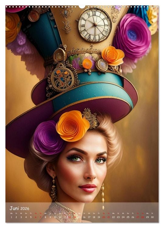 Produktbild: H&uuml;te - fantasievoll und verr&uuml;ckt (hochwertiger Premium Wandkalender 2026 DIN A2 hoch), Kunstdruck in Hochglanz