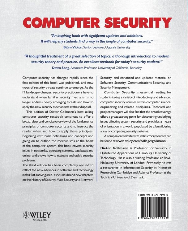 Produktbild: Computer Security 3e