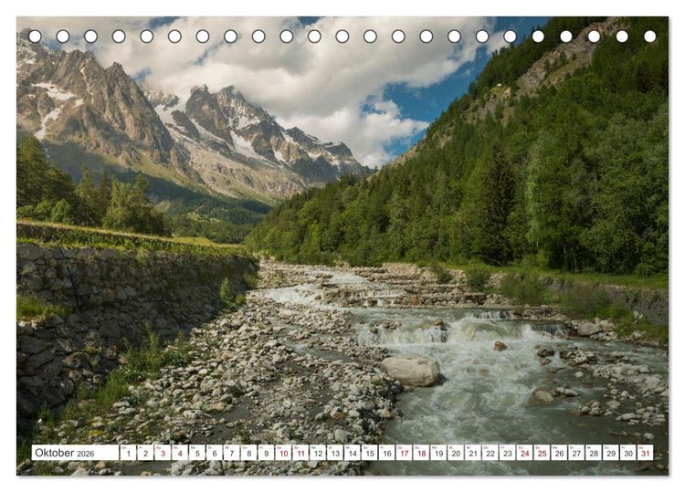 Produktbild: Natur im Aostatal (Tischkalender 2026 DIN A5 quer), CALVENDO Monatskalender