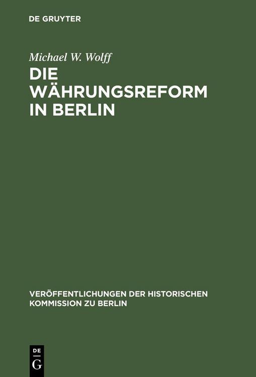 Produktbild: Die W&auml;hrungsreform in Berlin
