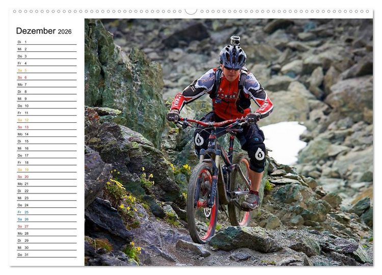 Produktbild: Mountainbike Freeride Momente (Wandkalender 2026 DIN A2 quer), CALVENDO Monatskalender