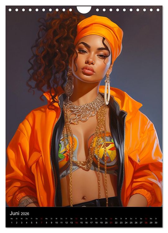 Produktbild: Rap Queens. Badass Attitude im Streetwear-Charme (Wandkalender 2026 DIN A4 hoch), CALVENDO Monatskalender