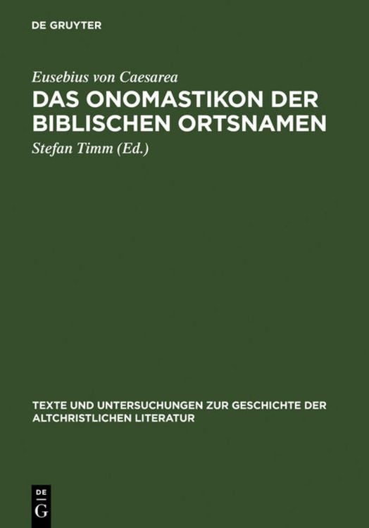 Produktbild: Das Onomastikon der biblischen Ortsnamen