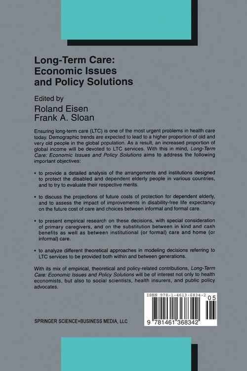 Produktbild: Long-Term Care: Economic Issues and Policy Solutions