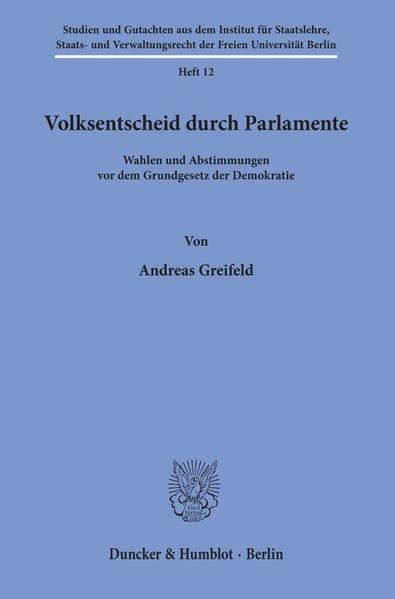 Produktbild: Volksentscheid durch Parlamente.