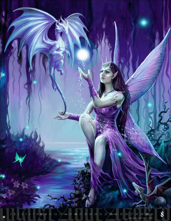 Anne Stokes Weihnachtsgrußkarte 'Winterschutz' – Fantasy-Motiv, Mit Umschlag, 12,5 X 17,6 Cm, Leer Innen
