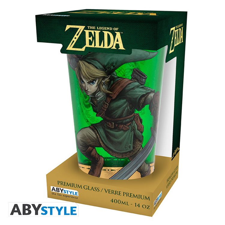 Produktbild: THE LEGEND OF ZELDA - Premium Large Glass - 400ml - Link box