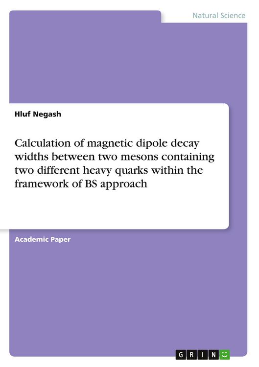 Produktbild: Negash, H: Calculation of magnetic dipole decay widths betwe