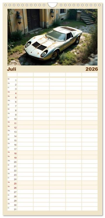 Produktbild: Familienplaner 2026 - Vergessene Legenden mit 5 Spalten (Wandkalender, 21 x 45 cm) CALVENDO