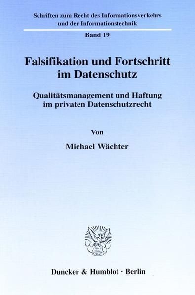Produktbild: Falsifikation und Fortschritt im Datenschutz.