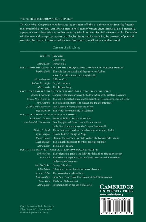 Produktbild: The Cambridge Companion to Ballet