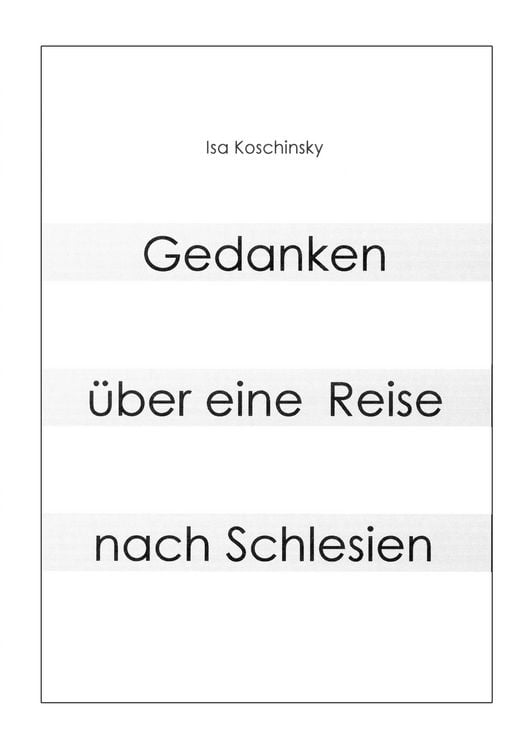 Produktbild: Gedanken &uuml;ber eine Reise nach Schlesien