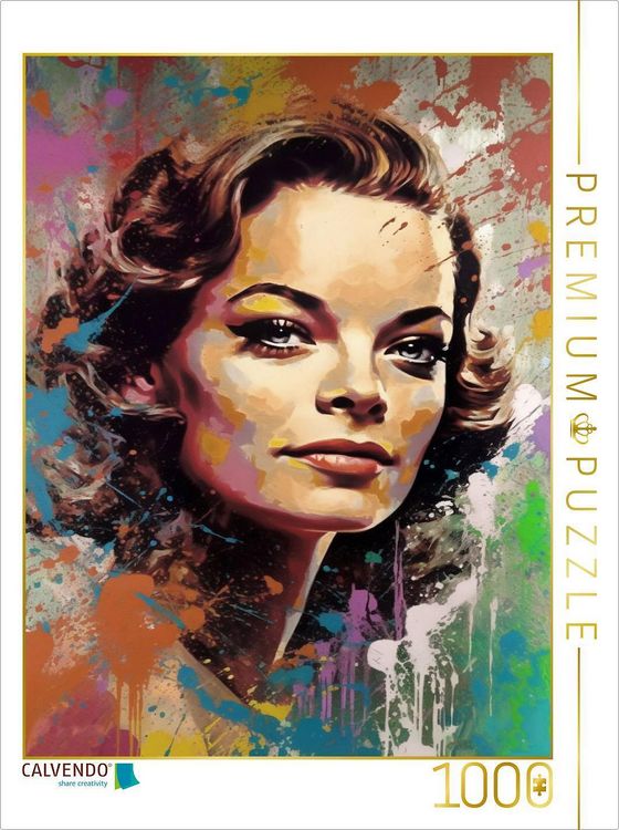 Produktbild: CALVENDO Puzzle Romy Schneider | 1000 Teile Lege-Gr&ouml;&szlig;e 64x48cm Foto-Puzzle f&uuml;r gl&uuml;ckliche Stunden