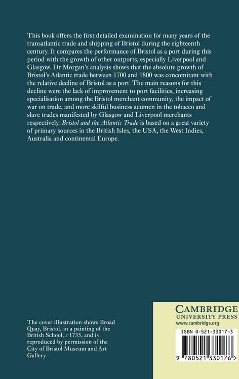 Produktbild: Bristol and the Atlantic Trade in the Eighteenth Century