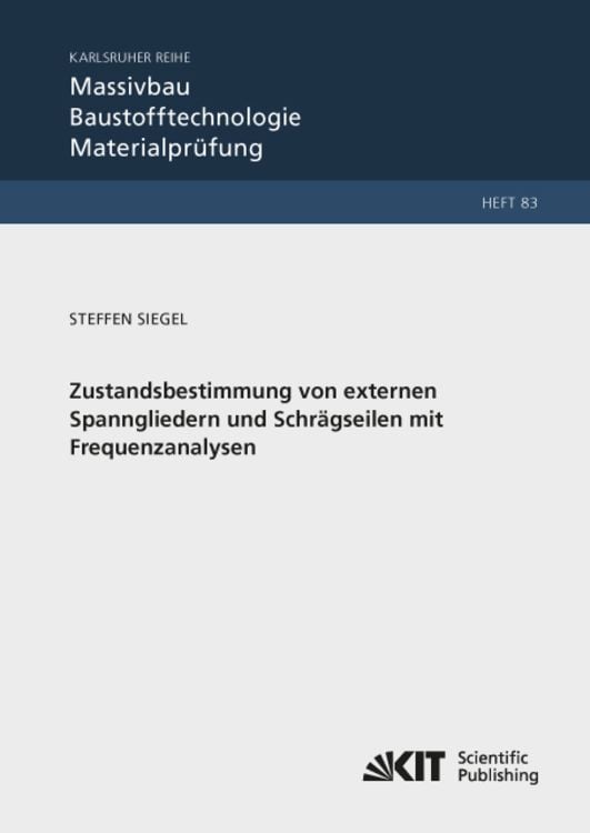 Produktbild: Zustandsbestimmung von externen Spanngliedern und Schrägseilen mit Frequenzanalysen