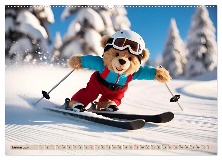 Produktbild: Einfach b&auml;rig - Eine b&auml;rige Reise durch den Teddyalltag (Wandkalender 2026 DIN A2 quer), CALVENDO Monatskalender