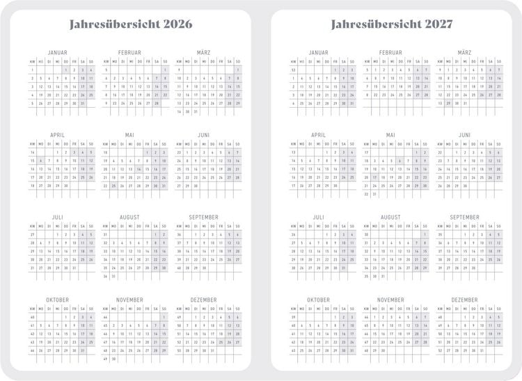 Produktbild: Wochenkalender 2027 - Purple