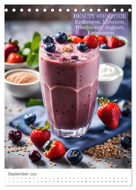 Produktbild: Vitamine im Glas - Gesunde Smoothie Kreationen (Tischkalender 2026 DIN A5 hoch), CALVENDO Monatskalender