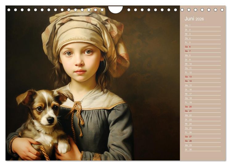 Produktbild: Dame mit Hund (Wandkalender 2026 DIN A4 quer), CALVENDO Monatskalender