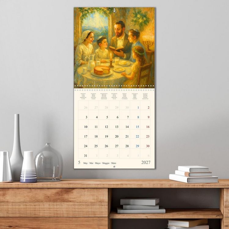 Produktbild: A Year of Jewish Life &ndash; Festivals and Traditions (Wall Calendar 2027 12 &times; 12 Inch) CALVENDO 12 Month Wall Calendar