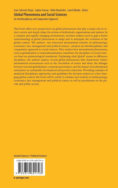 Produktbild: Global Phenomena and Social Sciences