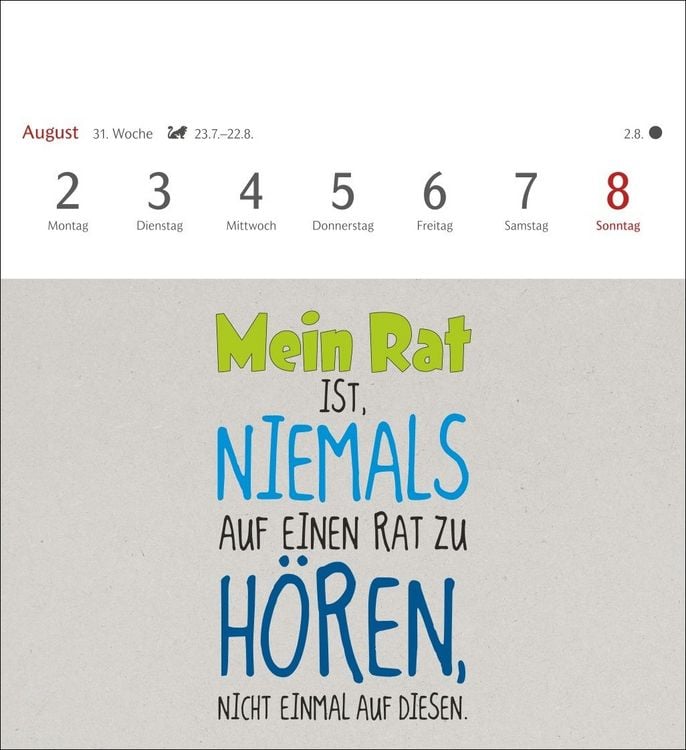 Produktbild: Typo-Spr&uuml;che-Kalender Postkartenkalender 2027 - Wochenkalender mit 53 Postkarten