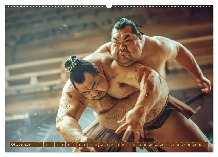Produktbild: Sumo - Japans schwere Ringer (hochwertiger Premium Wandkalender 2026 DIN A2 quer), Kunstdruck in Hochglanz