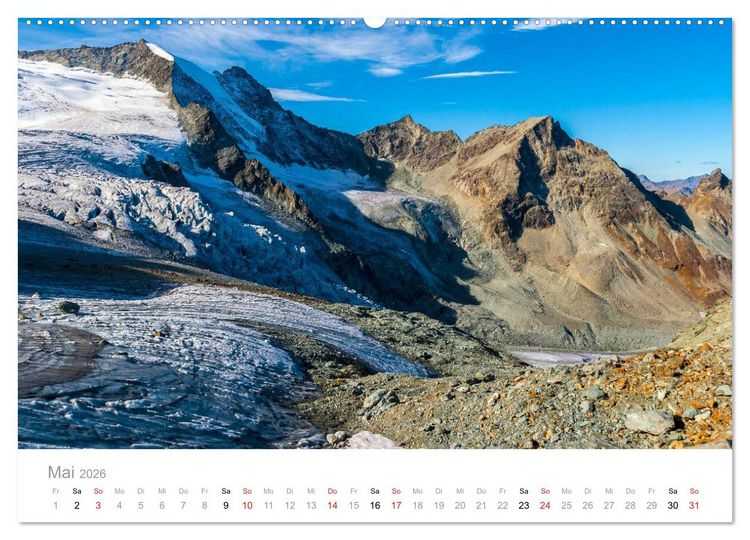 Produktbild: Walliser Alpen &ndash; Europas &raquo;kleiner&laquo; Himalaya (Wandkalender 2026 DIN A2 quer), CALVENDO Monatskalender