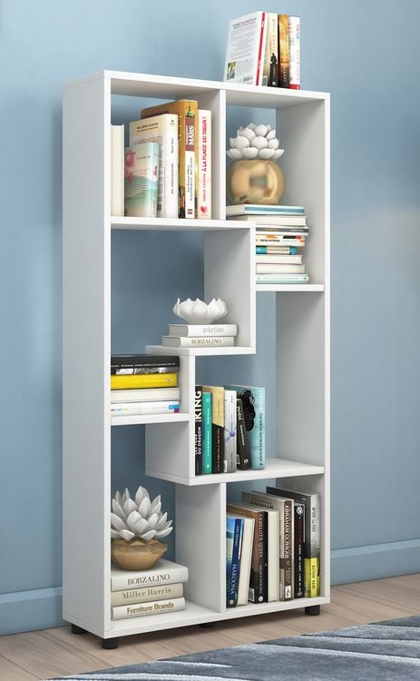Produktbild: Holz Stand Regal Raumteiler B&uuml;cherregal Blina