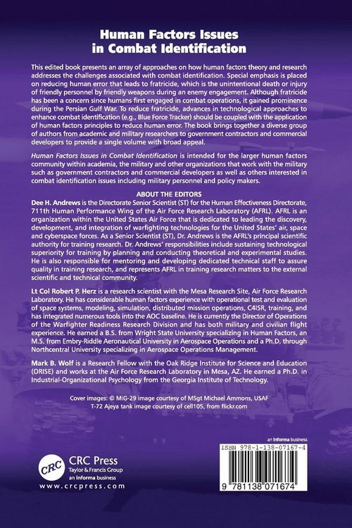 Produktbild: Human Factors Issues in Combat Identification