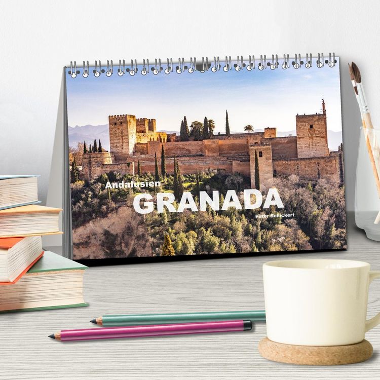 Produktbild: Andalusien - Granada (Tischkalender 2026 DIN A5 quer), CALVENDO Monatskalender