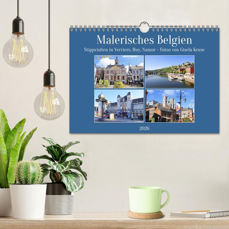 Produktbild: Malerisches Belgien - Stippvisiten in Verviers, Huy, Namur (Wandkalender 2026 DIN A4 quer), CALVENDO Monatskalender