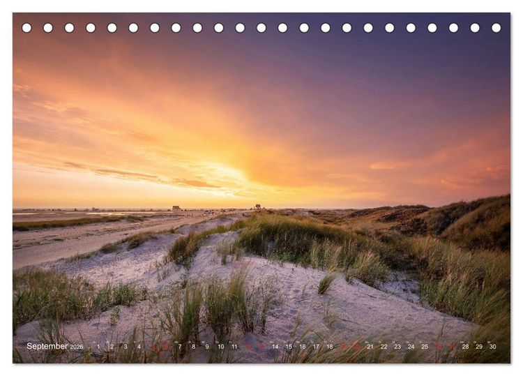 Produktbild: Nordseeurlaub in St. Peter-Ording (Tischkalender 2026 DIN A5 quer), CALVENDO Monatskalender