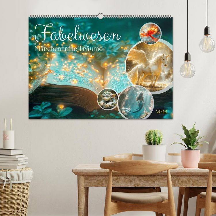 Produktbild: FABELWESEN M&auml;rchenhafte Tr&auml;ume (Wandkalender 2026 DIN A2 quer), CALVENDO Monatskalender
