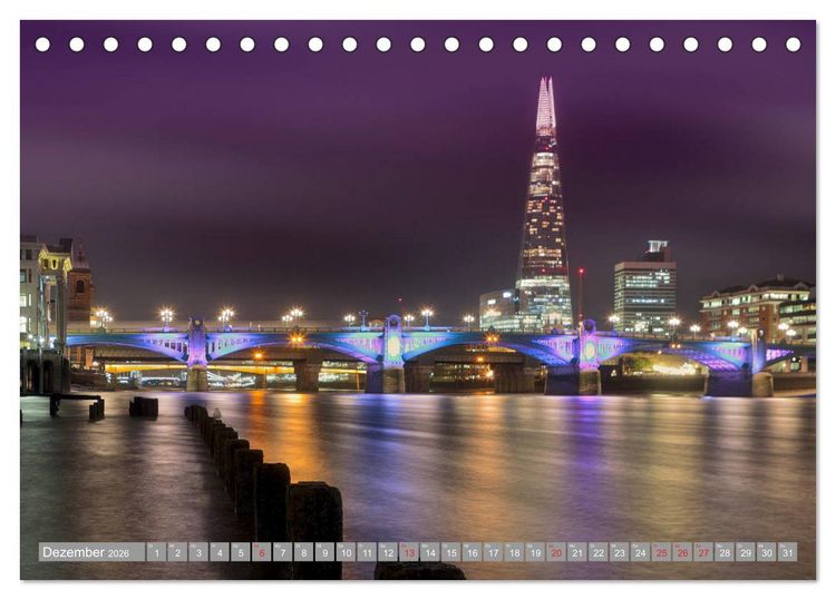 Produktbild: London Sehensw&uuml;rdigkeiten (Tischkalender 2026 DIN A5 quer), CALVENDO Monatskalender