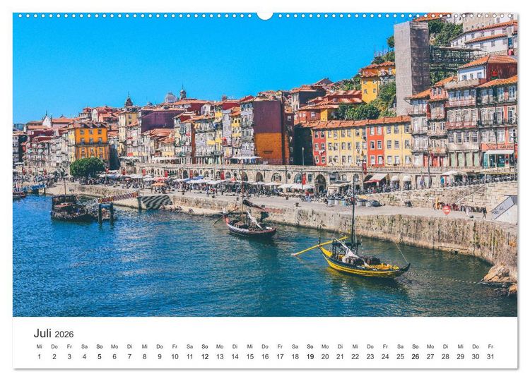 Produktbild: Sonnige Gr&uuml;&szlig;e aus Portugal (hochwertiger Premium Wandkalender 2026 DIN A2 quer), Kunstdruck in Hochglanz