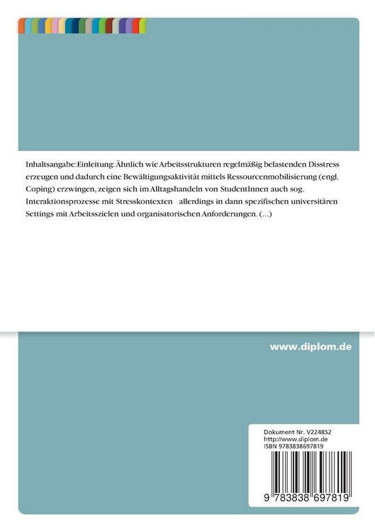 Produktbild: Distress, Coping und Mediatoren bei Bielefelder StudentInnen