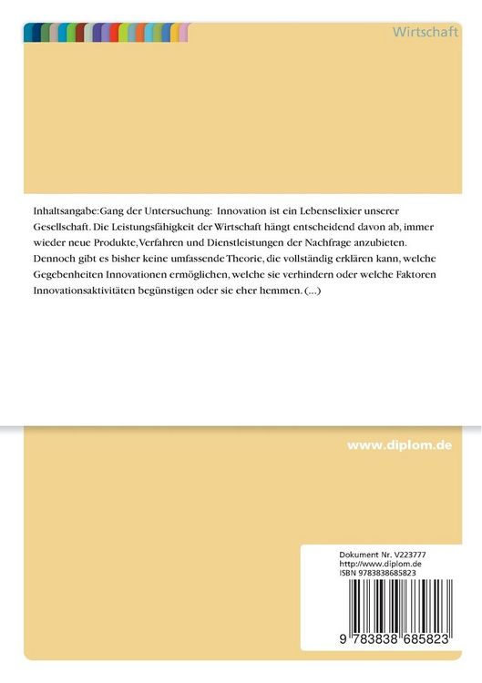 Produktbild: Der Innovationskontext als wirtschaftshistorischer Analyserahmen