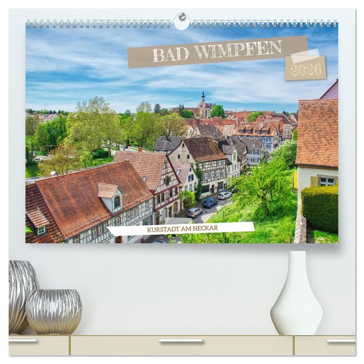 Produktbild: Bad Wimpfen - Kurstadt am Neckar (hochwertiger Premium Wandkalender 2026 DIN A2 quer), Kunstdruck in Hochglanz