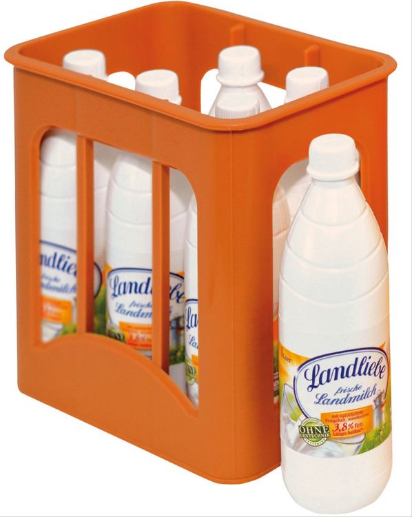 Produktbild: Kaufmannsladen Getr&auml;nkekisten gef&uuml;llt mit jeweils 6 Flaschen Volvic, Hohes C oder Landliebe Milch