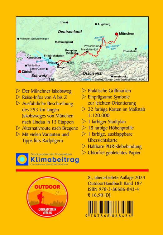 Produktbild: Jakobsweg M&uuml;nchen - Lindau mit Variante nach Bregenz