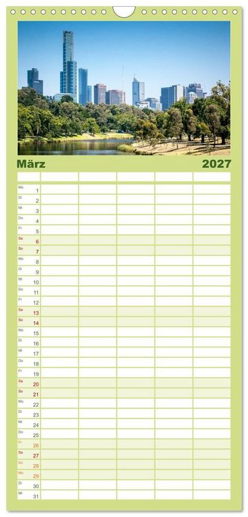 Produktbild: Familienplaner 2027 - Australien mit 5 Spalten (Wandkalender, 21 x 45 cm) CALVENDO