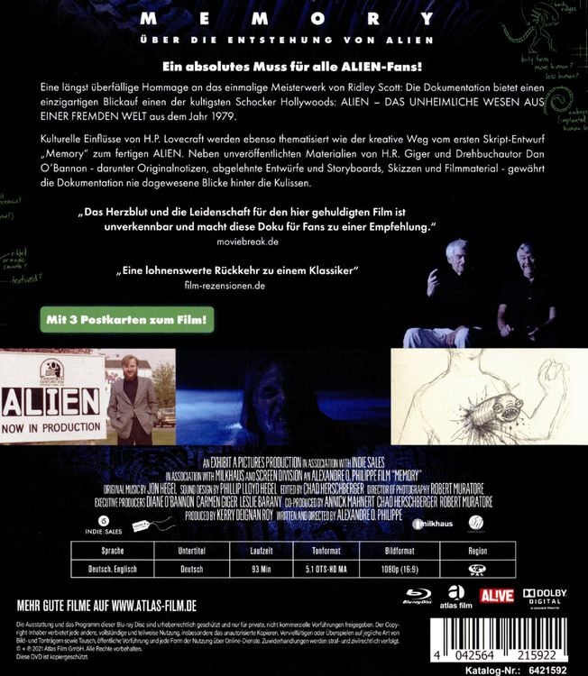 Produktbild: Memory - &Uuml;ber die Entstehung von ALIEN