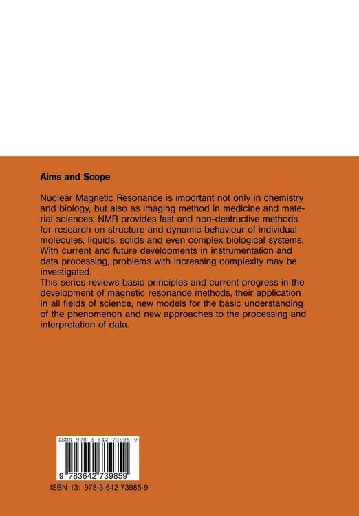 Produktbild: Structure and Dynamics of Bulk Polymers by NMR-Methods