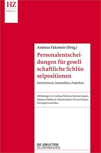 Produktbild: Personalentscheidungen f&uuml;r gesellschaftliche Schl&uuml;sselpositionen