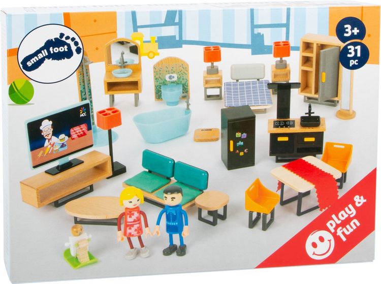 Produktbild: Small foot 11742 - Puppenhaus-Möbel-Set Modern, 31 Teile
