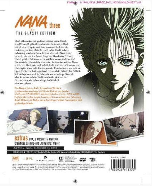 Produktbild: NANA - The Blast! Edition Vol. 3 (Ep. 25-36 + OVA 3) [2 BRs]