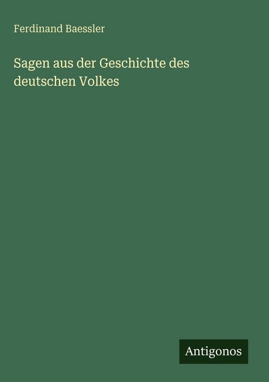 Produktbild: Sagen aus der Geschichte des deutschen Volkes