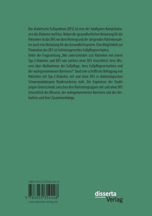 Produktbild: Fusspflege von Patienten mit Diabetes mellitus Typ 2 und dem diabetischen Fusssy